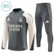 Conjunto de Moletom de Treino Real Madrid Criança Quarto-Zíper 2024/25 Cinza