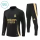 Conjunto de Moletom de Treino Real Madrid Criança Quarto-Zíper 2024/25 Preta