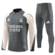 Conjunto de Moletom de Treino Real Madrid Homem Quarto-Zíper 2024/25 Cinza