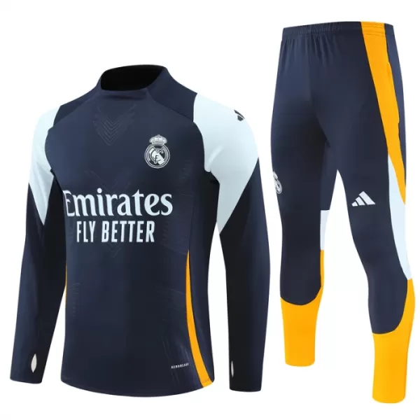 Conjunto de Moletom de Treino Real Madrid Homem Quarto-Zíper 2024/25 Navy