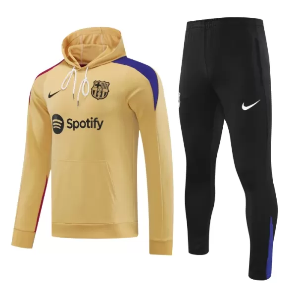 Capuz Conjunto de Moletom de Treino Barcelona Homem 2024/25 Amarela