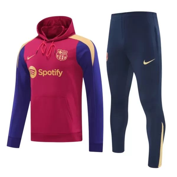 Capuz Conjunto de Moletom de Treino Barcelona Homem 2024/25 Vermelha