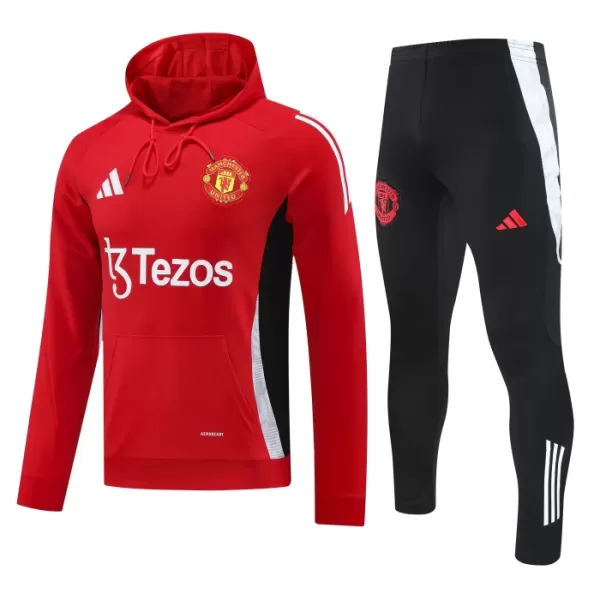 Capuz Conjunto de Moletom de Treino Manchester United Homem 2024/25 Vermelha