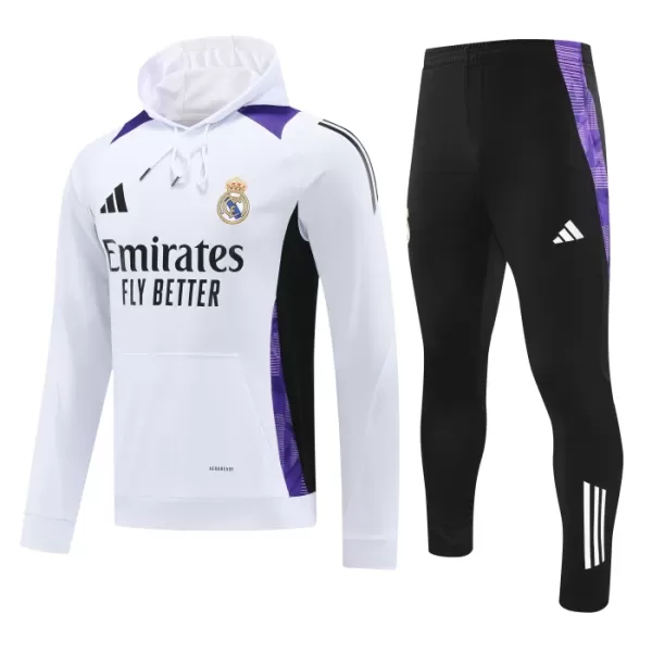 Capuz Conjunto de Moletom de Treino Real Madrid Homem 2024/25 Branca