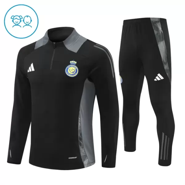 Conjunto de Moletom de Treino Al Nassr Criança Quarto-Zíper 2024/25 Preta