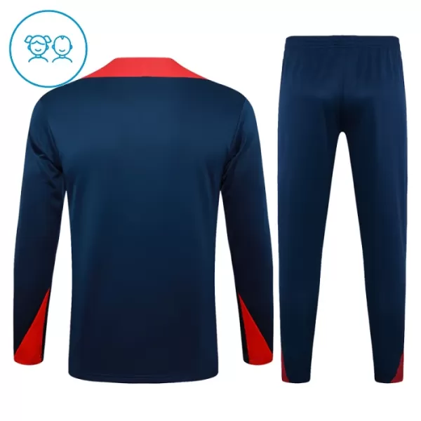 Conjunto de Moletom de Treino Barcelona Criança Quarto-Zíper 2024/25 Navy