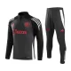 Conjunto de Moletom de Treino Manchester United Homem Quarto-Zíper 2024/25 Cinza