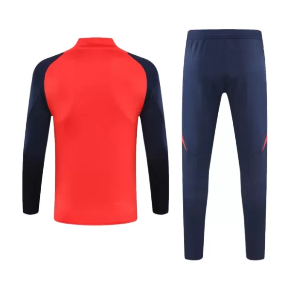 Conjunto de Moletom de Treino Manchester United Homem Quarto-Zíper 2024/25 Vermelha