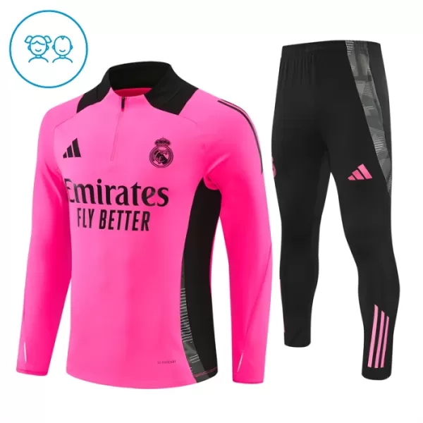 Conjunto de Moletom de Treino Real Madrid Criança Quarto-Zíper 2024/25